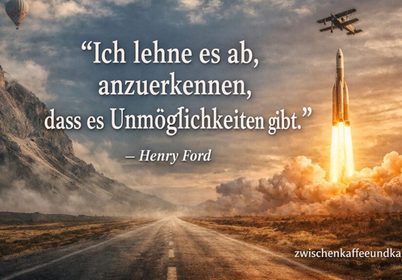 Henry Ford Unmögliches – Ich lehne es ab, anzuerkennen, dass es Unmöglichkeiten gibt (Zitatbild)